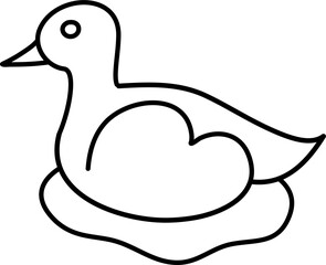 Wall Mural - duck cartoon lineart