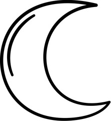 Wall Mural - crescent moon cartoon lineart