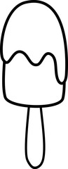 Wall Mural - ice cream stick cartoon lineart