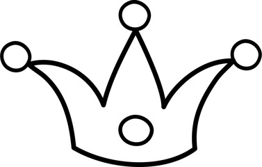 Wall Mural - crown cartoon lineart