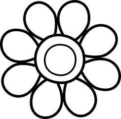 Wall Mural - flower cartoon lineart