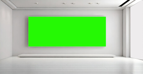 Poster - empty room with green screen