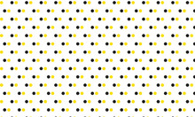 Abstract Repeatable Seamless Black Yellow Double Dot Pattern.