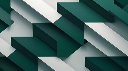 Poster - Abstract white and dark green background, Geometric pattern. generative ai