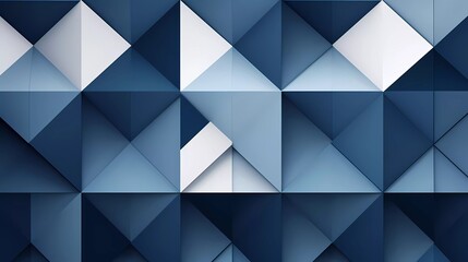 Canvas Print - Abstract white and dark blue background, Geometric pattern. generative ai