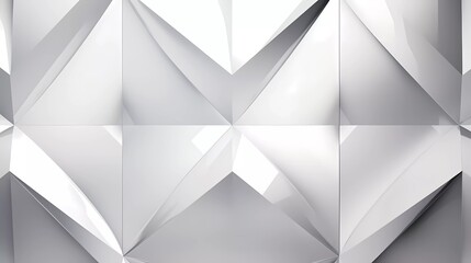 Poster - Abstract white and silver background, Geometric pattern. generative ai