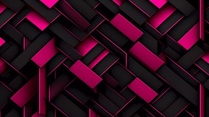 Poster - Black and pink background, Geometric pattern. generative ai