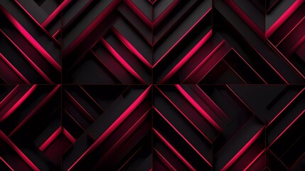 Poster - Black and pink background, Geometric pattern. generative ai