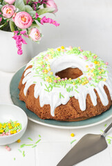 Wall Mural - Easter Bundt Cake with Easter Eggs