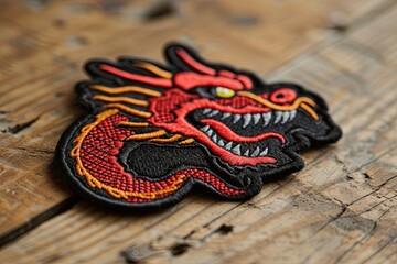 Sticker - photograph front view roar dragon