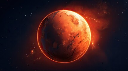 Wall Mural - Planet Mars illustration