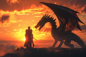 knight and a wise dragon