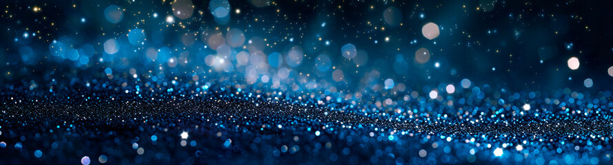 Wall Mural - Festive glitter wavy abstract background of sparkling particles