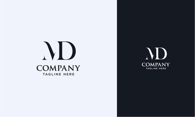 Aufkleber - MD initial logo concept monogram,logo template designed to make your logo process easy and approachable. All colors and text can be modified