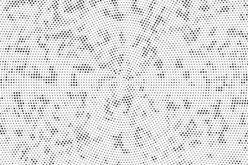 Halftone vector background. Monochrome halftone pattern. Abstract geometric dots background. Pop Art comic gradient black white texture. Design for presentation banner, poster, flyer, business card.