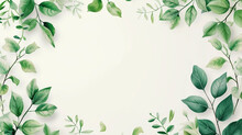 Elegant Greenery On Wedding Invitation Card Template