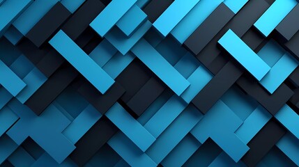 Poster - Black and light blue background, Geometric pattern. generative ai