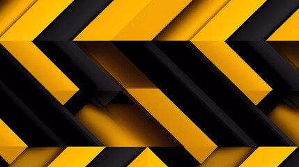 Aufkleber - Black and yellow background, Geometric pattern. generative ai