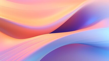 Poster - 3d abstract background with wavy light colors. generative ai