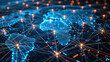 business global map networking connection background