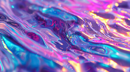 Sticker - Close up of the holographic foil texture.