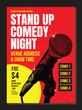 © whoopwhoops - Stand Up Comedy Night live poster, for comic or stand up comedy, live performance poster or flyer