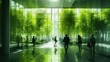 © Thares2020 - Bustling movement and activity of business people in urban setting. Highlights person or group navigating through cityscape reflecting fast paced nature of corporate life