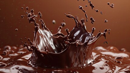 Sticker - Chocolate splash. Generative AI