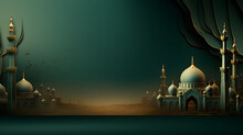 Ramadan Background Color Green And Gold