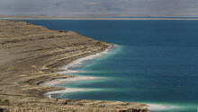The Shore Of The Dead Sea Is Very Salty, Located In The Jordan Valley Area