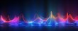 Banner, abstract sound energy wave field of music with flowing particle design