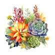 Colorful succulent plants, Leafy succulent plants, 