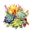 Colorful succulent plants, Leafy succulent plants, 