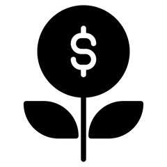 Wall Mural - Growth dollar plant icon