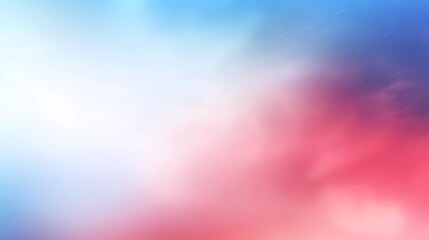 Poster - blurred gradient of white, ,red and blue colors, with noise effect abstract background. generative ai