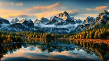 Beautiful Mountain Landscape. AI