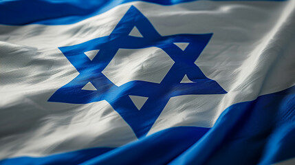 Wall Mural - Israel waving flag. 