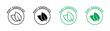 Mint Essence Vector Illustration Set. Vegan Mint Leaf Fragrance Sign suitable for apps and websites UI design style.