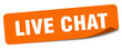 live chat sticker. live chat label