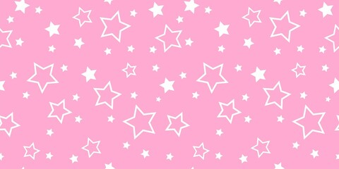 Striped pattern with a star. Pink texture Seamless  stripes. Fabric for wrapping wallpaper. Textile sample. Abstract geometric background. bright pink simple design. barbie style 