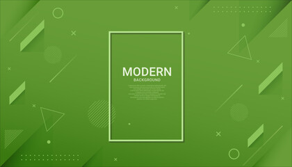 Wall Mural - abstract gradient geometric shape green lines background wallpaper