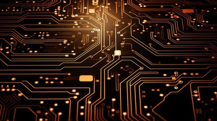 Poster - Complexity Unveiled: Seamless Technology Motherboard Microcircuit Pattern