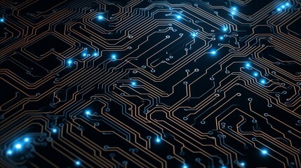 Poster - Complexity Unveiled: Seamless Technology Motherboard Microcircuit Pattern