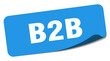b2b sticker. b2b label