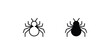 spider icon with white background vector stock illustration