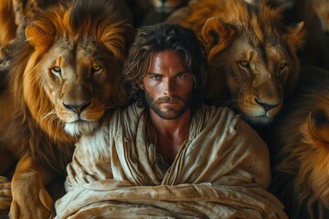 Daniel in the lions den, Bible story.