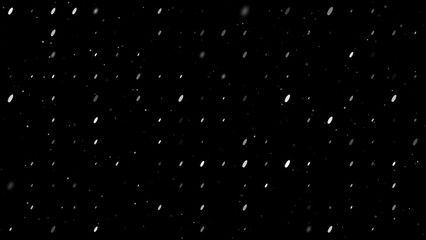 Poster - Template animation of evenly spaced surf board symbols of different sizes and opacity. Animation of transparency and size. Seamless looped 4k animation on black background with stars