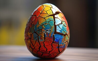 line cracked of egg.