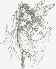 Wall Mural - illustration of an angel