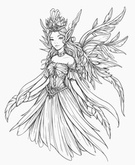 Wall Mural - illustration of an angel